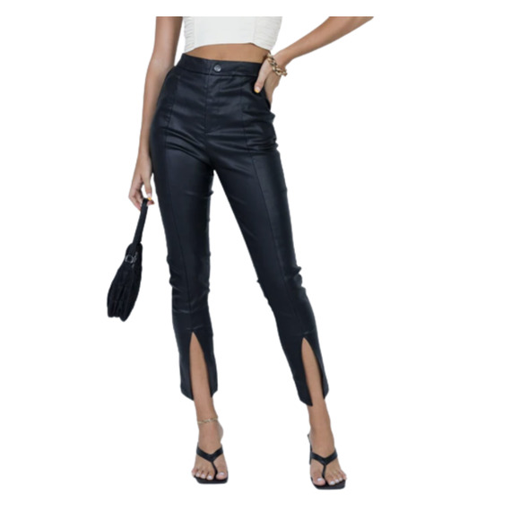 Princess Polly Pants - Princess Polly Ryan Pants Black | Black Coated Pants